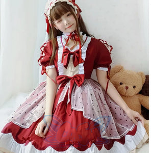 Lolita Dress Princess Bride Marriage Skirt Full Set Maid Cos Costumes