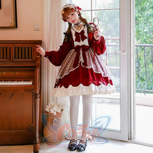 Lolita Dress Princess Bride Marriage Skirt Full Set Maid Cos Costumes