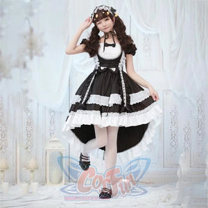 Lolita Princess Dress Full Suit Cosplay Maid For Children Girls Black / 110Cm Costumes