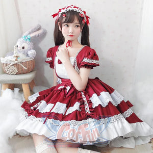 Lolita Princess Dress Full Suit Cosplay Maid For Children Girls Costumes