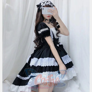 Lolita Princess Dress Full Suit Cosplay Maid For Children Girls Costumes