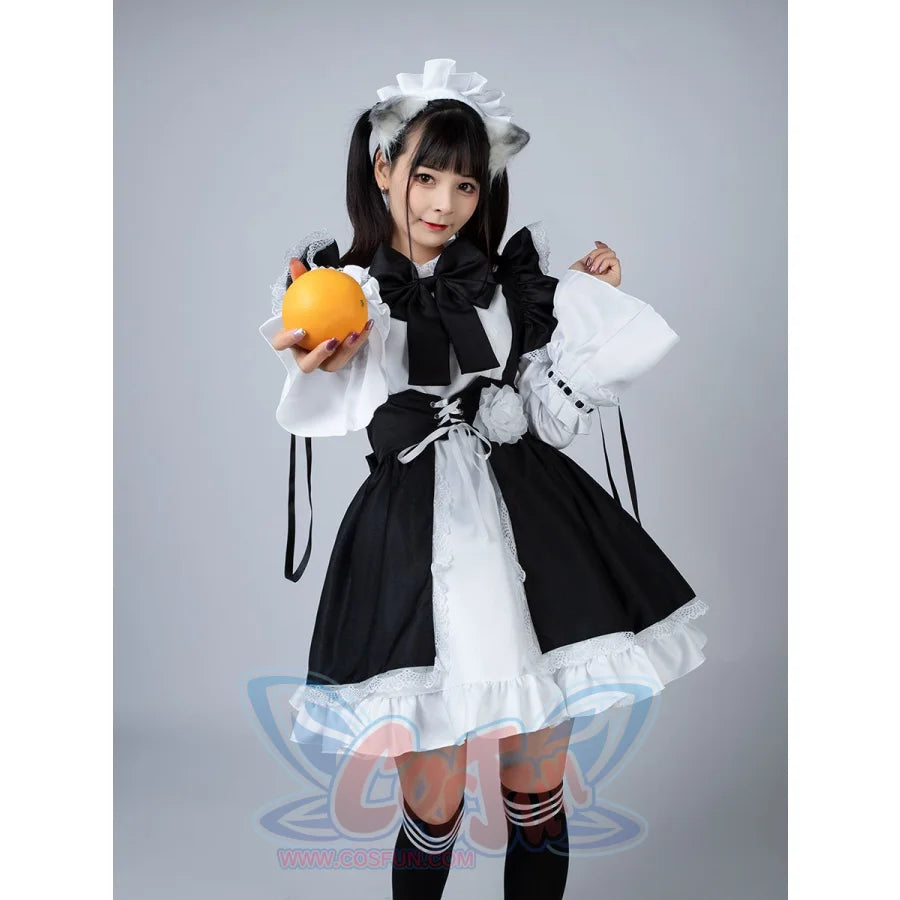 Maid Anime Dress Black And White Apron Lolita Cosplay Costume Mp005702 Costumes