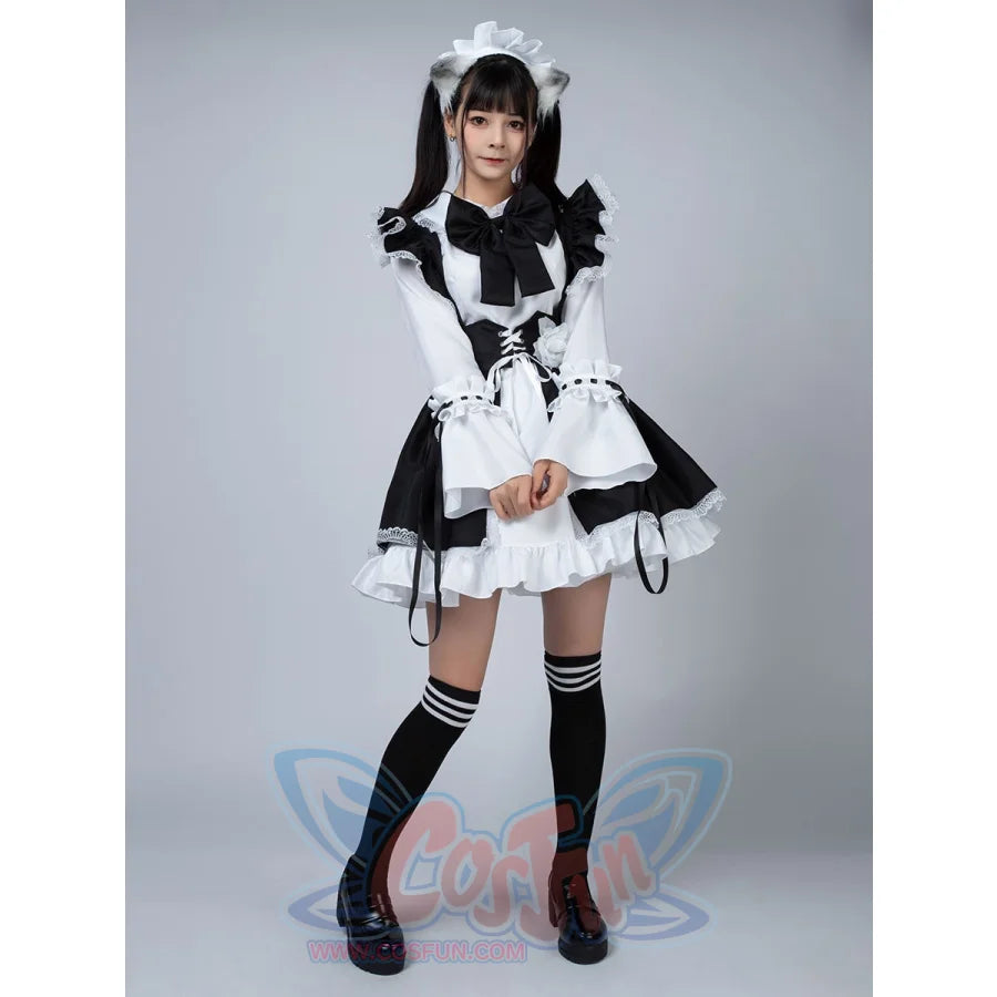 Maid Anime Dress Black And White Apron Lolita Cosplay Costume Mp005702 Costumes