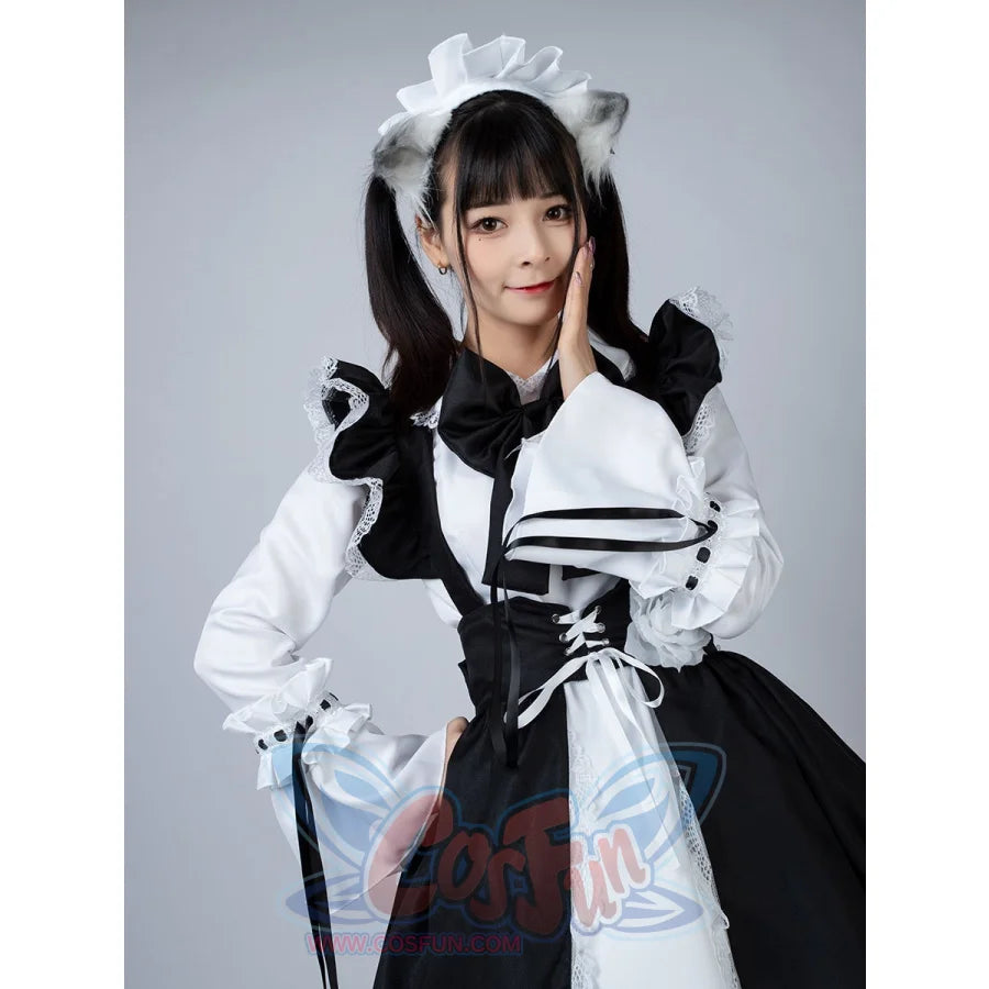 Maid Anime Dress Black And White Apron Lolita Cosplay Costume Mp005702 Costumes