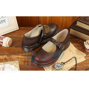 Old-Fashioned Retro Mary Jane Leather Shoes C00128