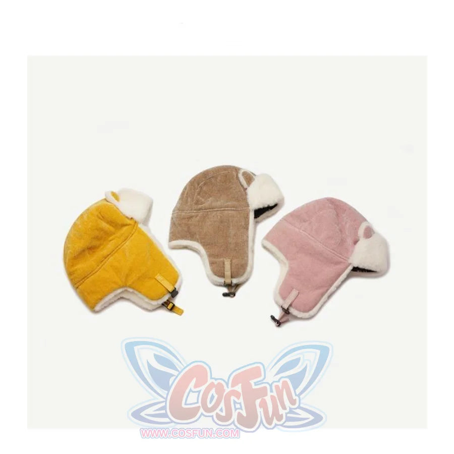 Outdoor Cute Fox Ears Fleece Helmet Caps Hats&caps