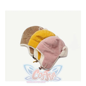 Outdoor Cute Fox Ears Fleece Helmet Caps Hats&caps