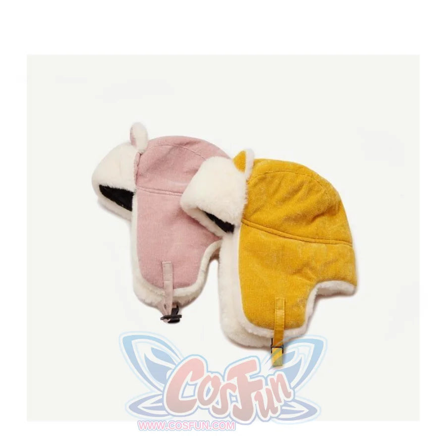 Outdoor Cute Fox Ears Fleece Helmet Caps Hats&caps