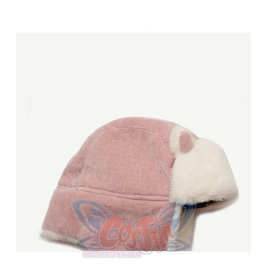 Outdoor Cute Fox Ears Fleece Helmet Caps Hats&caps