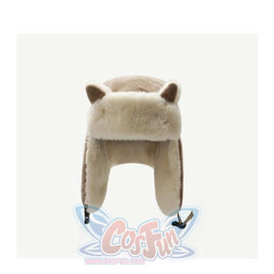 Outdoor Cute Fox Ears Fleece Helmet Caps Khaki / M56-58Cm Hats&caps