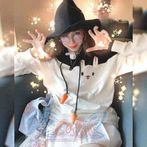 Rabbit Carrot Drawstrings Cotton Hoodie Mp006001 Hoodie