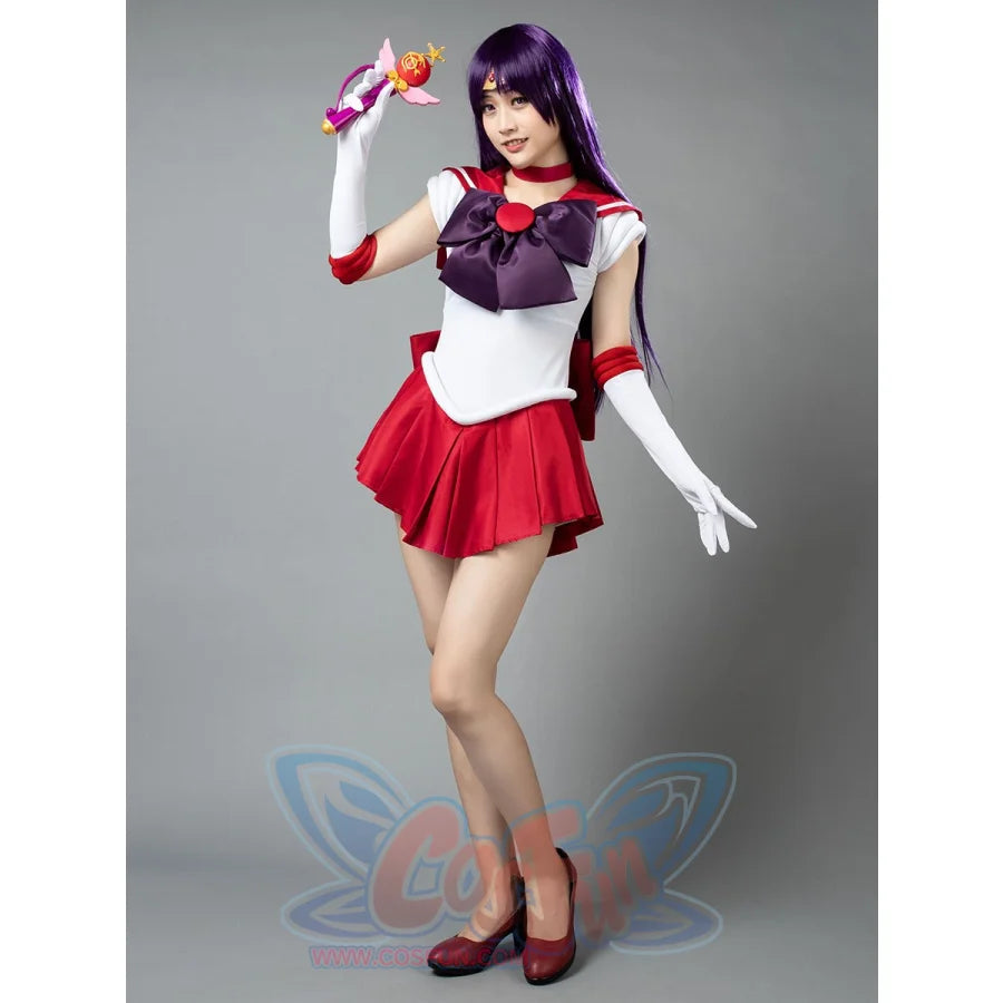 Sailor Moon Mars Hino Rei Cosplay Costumes Red Suit Mp000570