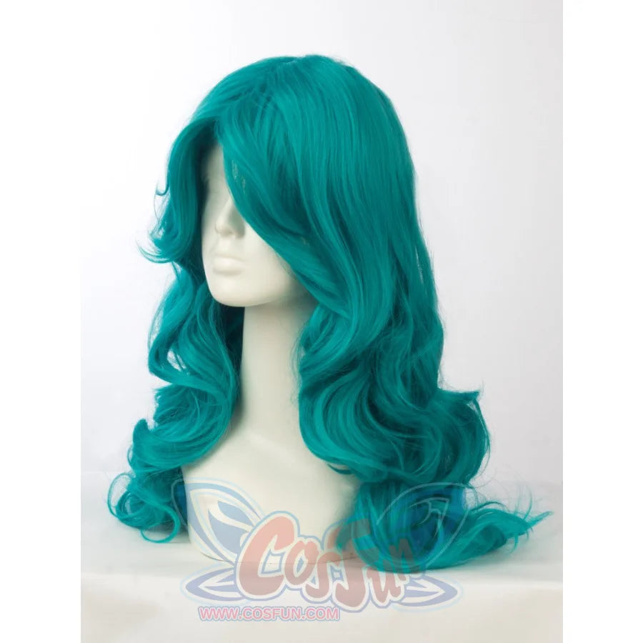 Sailor Moon Neptune Kaiou Michiru Cosplay Wigs Wavy Teal Hair Mp003937