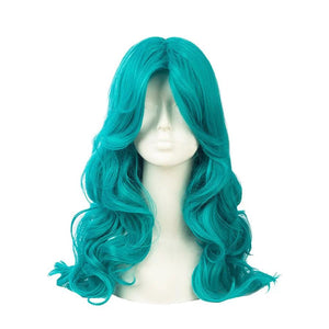 Sailor Moon Neptune Kaiou Michiru Cosplay Wigs Wavy Teal Hair Mp003937