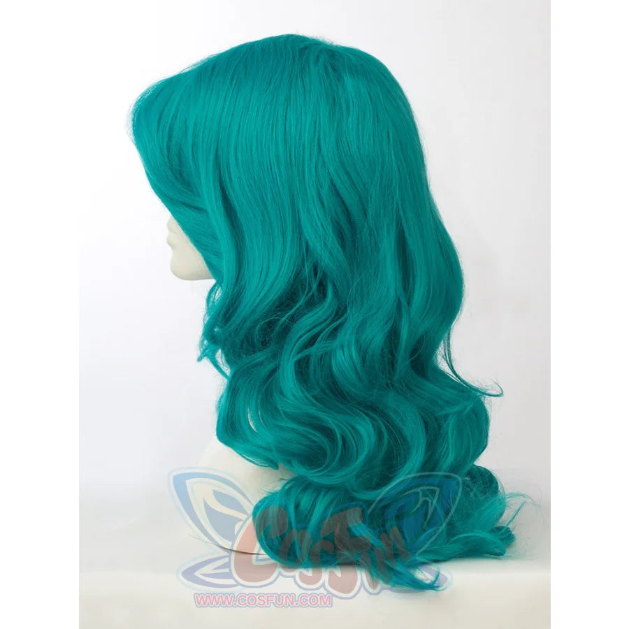 Sailor Moon Neptune Kaiou Michiru Cosplay Wigs Wavy Teal Hair Mp003937