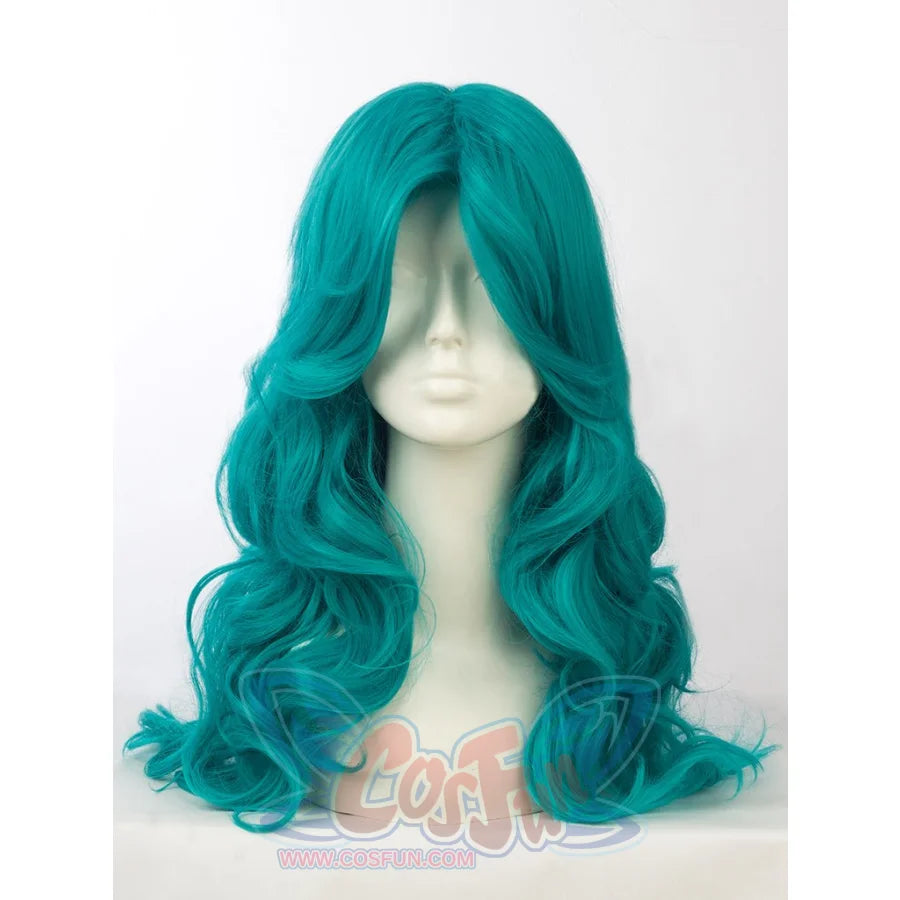 Sailor Moon Neptune Kaiou Michiru Cosplay Wigs Wavy Teal Hair Mp003937