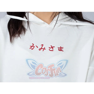 Sakura Fox Mask Print Drawstring Hoodie Mp006002 Sweatshirt