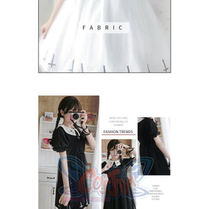 Simple Fashion Cross Print Lolita Tulle Dress