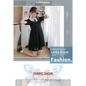 Simple Fashion Cross Print Lolita Tulle Dress