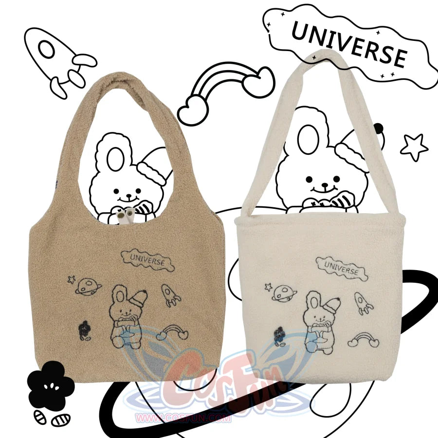 Wander In The Universe Cute Faux Wool Shopper Bag Hobo/tote C00065 Bags