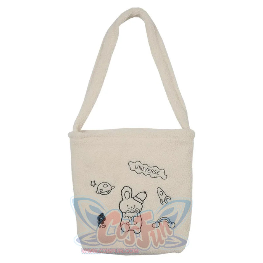 Wander In The Universe Cute Faux Wool Shopper Bag Hobo/tote C00065 Bags