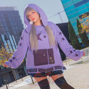 【Ready To Ship + Free Shipping】Cosfun Original Zoo Purple Bunny Hoodie Fy0061 Sweatshirt