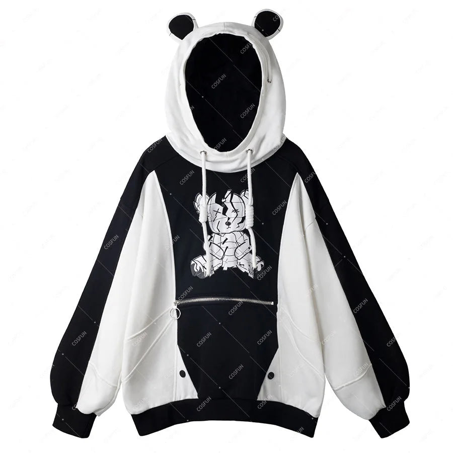 【Deposit 】Cosfun Original Savage Bear Cosplay Full Zip Hoodie A00002 Sweatshirt