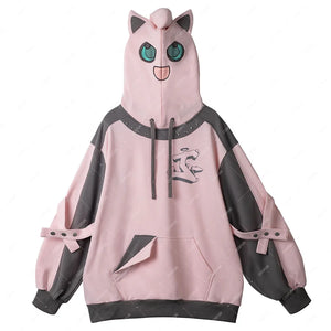 【Deposit 】Cosfun Original Dreamy Melody Pink Cosplay Full Zip Hoodie A00007 Sweatshirt