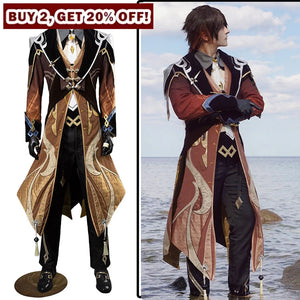 Ready To Ship Genshin Impact Zhongli Cosplay Costume/Shoes C07484 Aaa Costumes