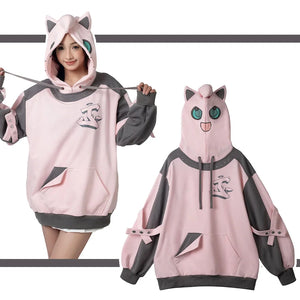 Cosfun Original Dreamy Melody Pink Cosplay Full Zip Hoodie A00007 Sweatshirt