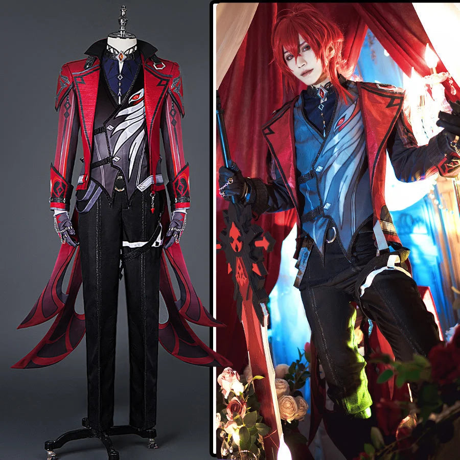 Genshin Impact Diluc Ragnvindr Cosplay Costume C02950 A Costumes