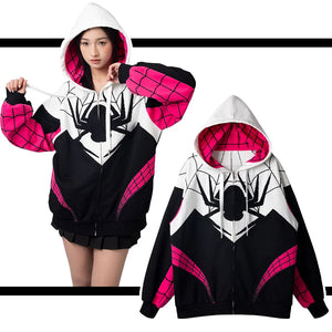 Cosfun Original Girl Spider Theme Cosplay Derivative Hoodie Jacket A00003 Sweatshirt