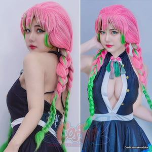 Demon Slayer Kimetsu No Yaiba Kanroji Mitsuri Cosplay Wig Braids Hair Mp005669 Wigs