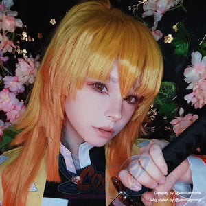 Demon Slayer Kimetsu No Yaiba Agatsuma Zenitsu Cosplay Wig Long Ponytail Hair Mp005673 Wigs