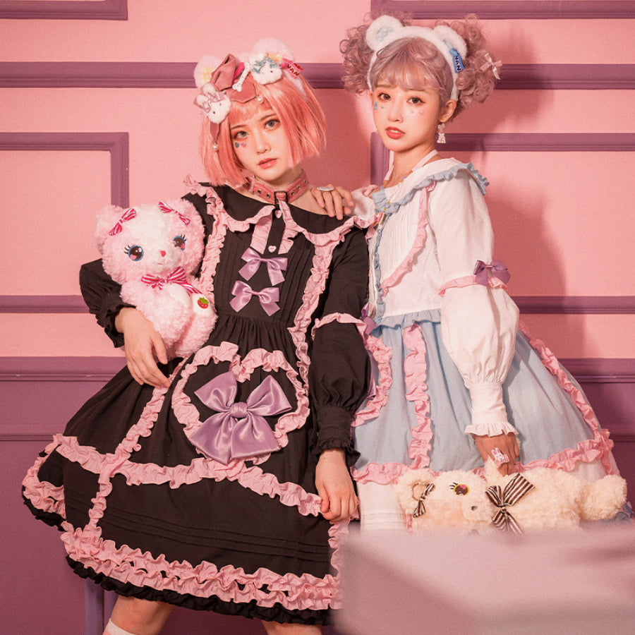 Sweet High Waist Lolita Jumper Skirt Sets