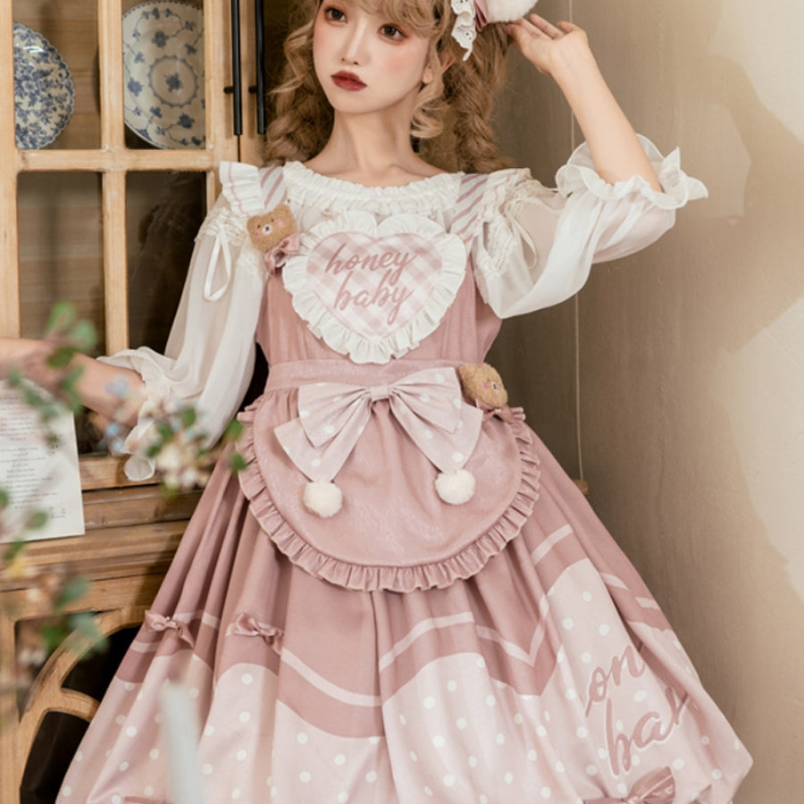 Lovely Dot Princess Lolita Bud Jumper Skirt