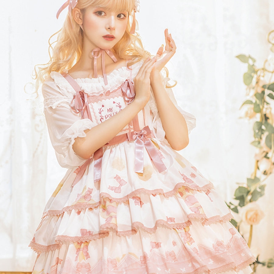 Summer Lovely Lolita High Waist Jumper Skirt