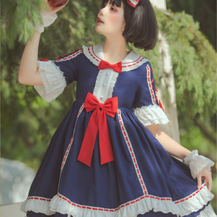 Royal Gorgeous High Waist Lolita Short Sleeve Dress