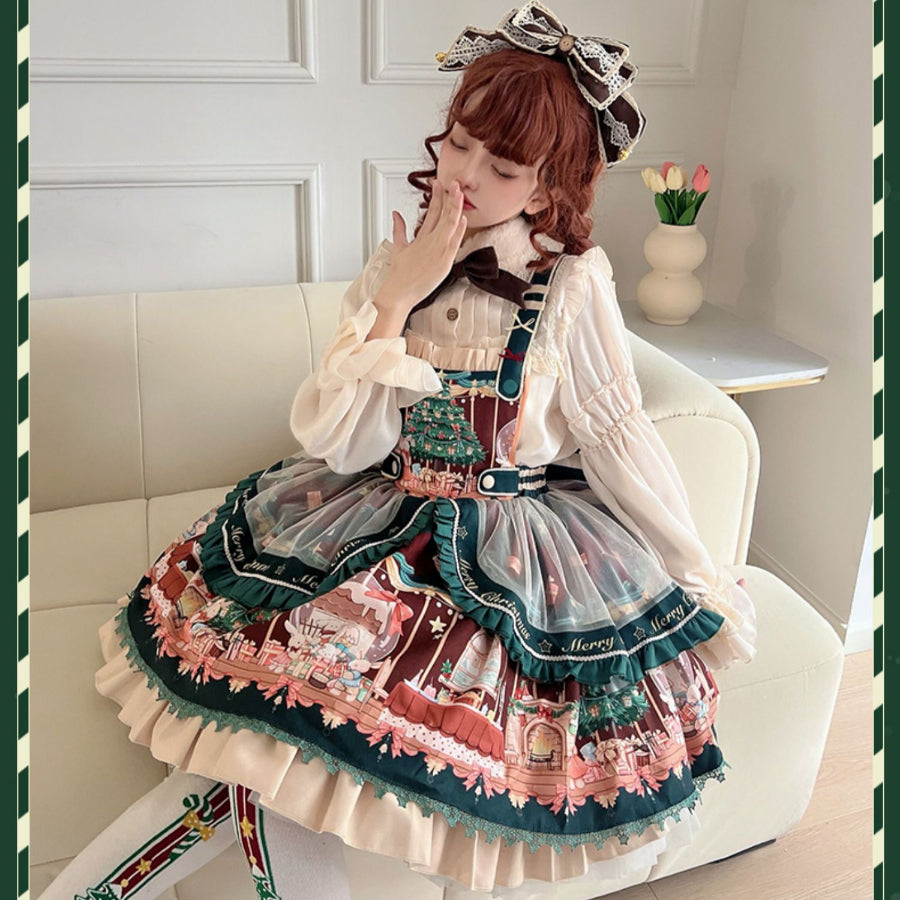 Christmas Vintage Daily Sweet Lolita Jumper Skirt