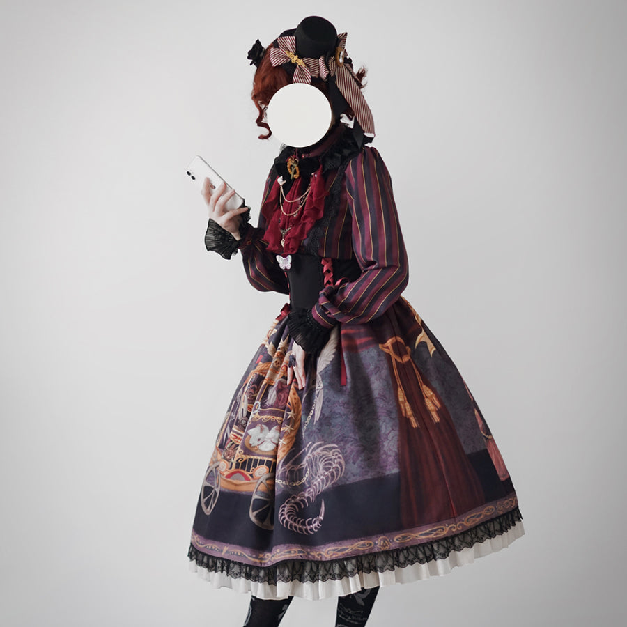 Gorgeous Gothic Lolita Drawstring Slim Skirt