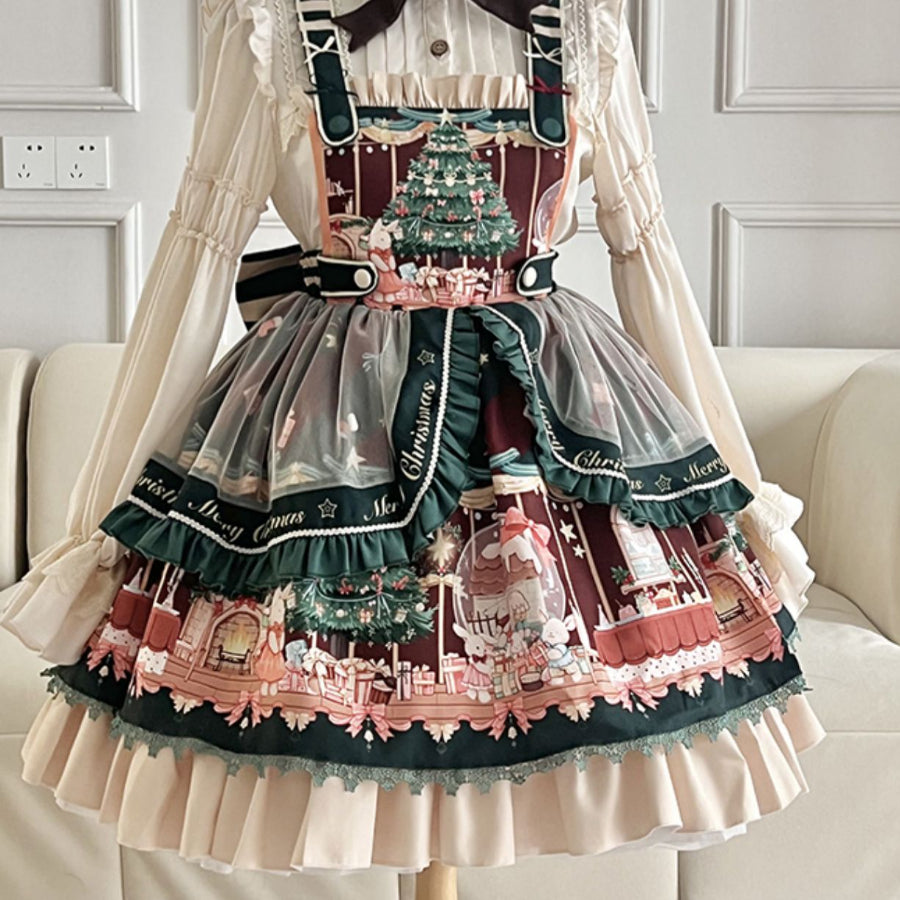 Christmas Vintage Daily Sweet Lolita Jumper Skirt