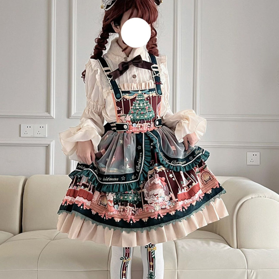 Christmas Vintage Daily Sweet Lolita Jumper Skirt