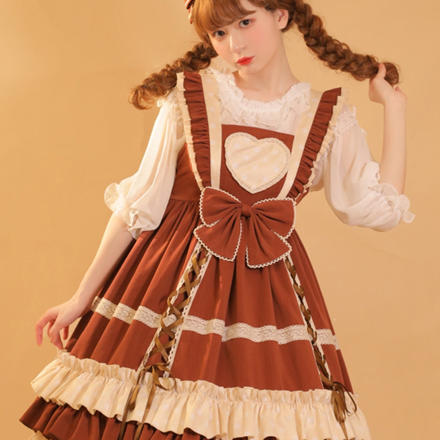 Sweet and Lovely Dot Lolita Jumper Skirt