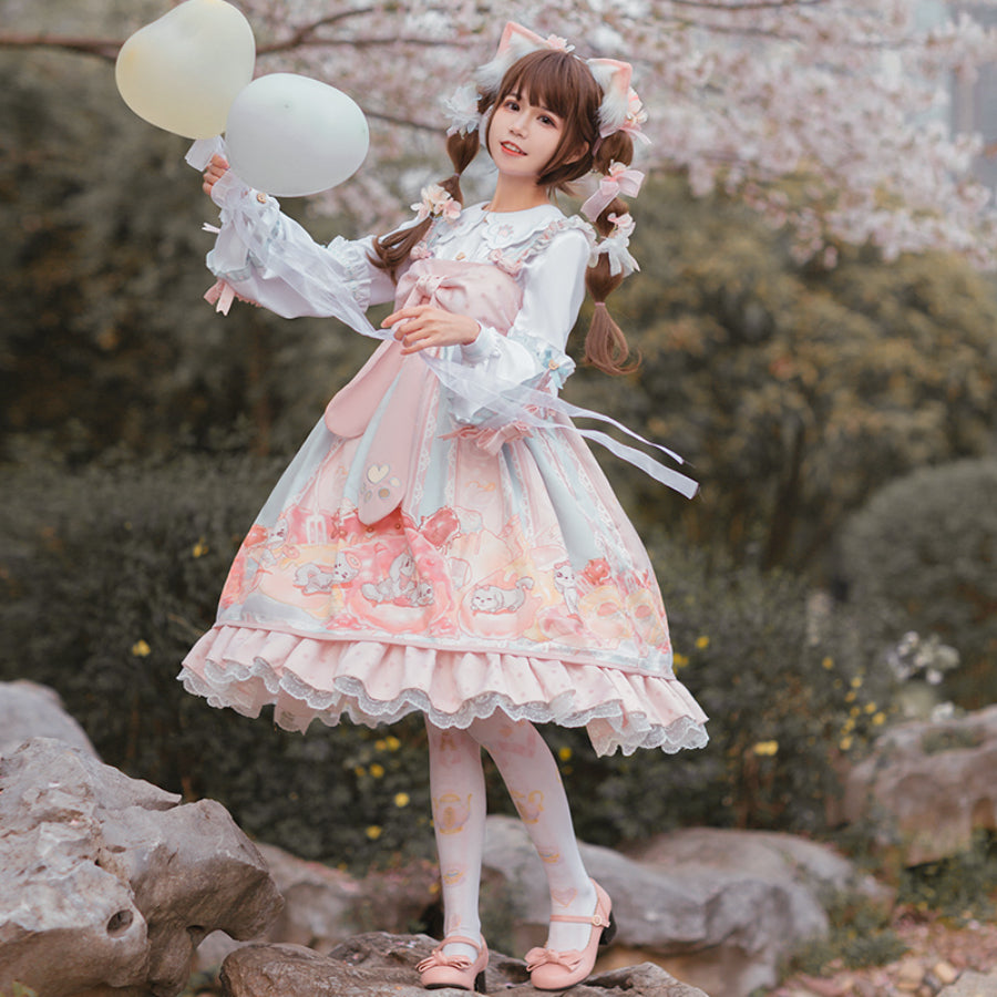 Sweet Daily Lolita Princess Jumper Skirt Sets