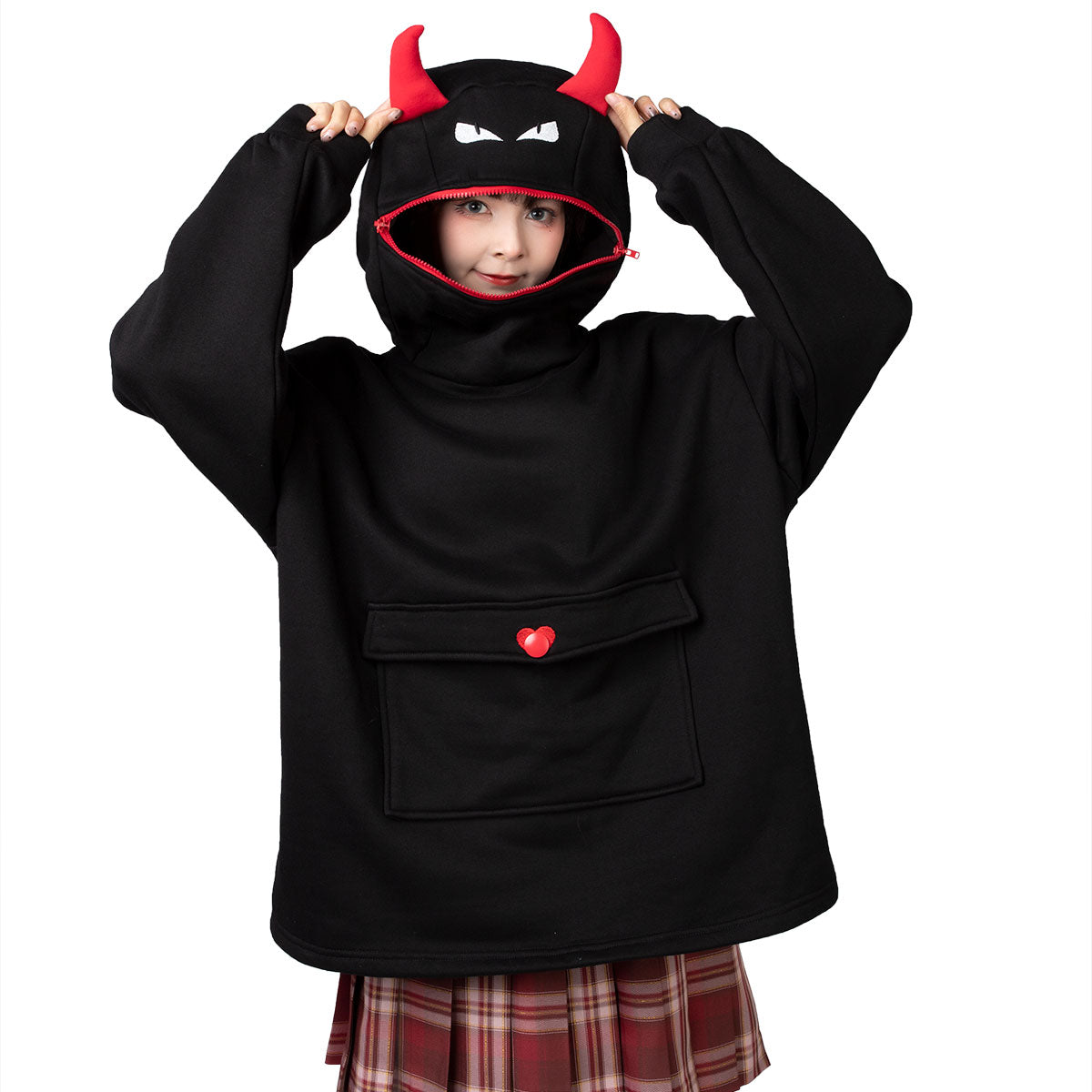 Original Oversized Black Bat Hooded Sweatshirt C00716