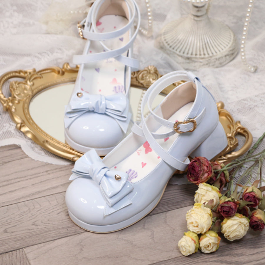 Sweet Round Toe Middle-heeled Lolita Shoes