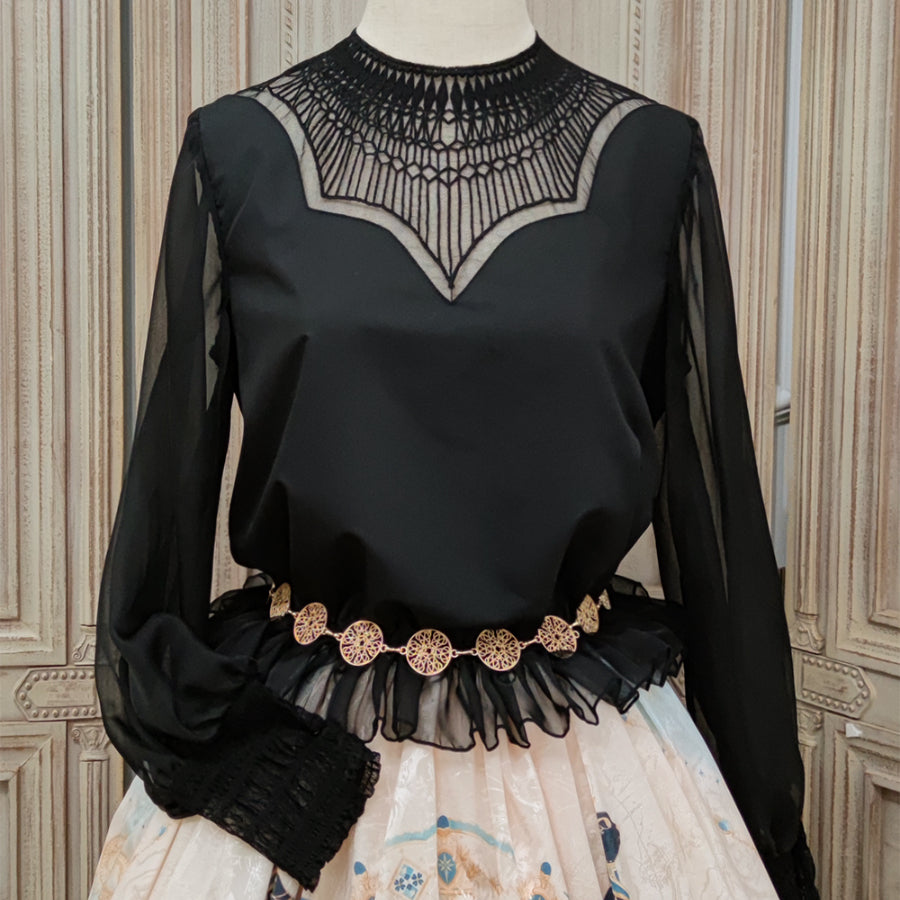 Egypt Style Embroidered Lolita Long Sleeve Shirt