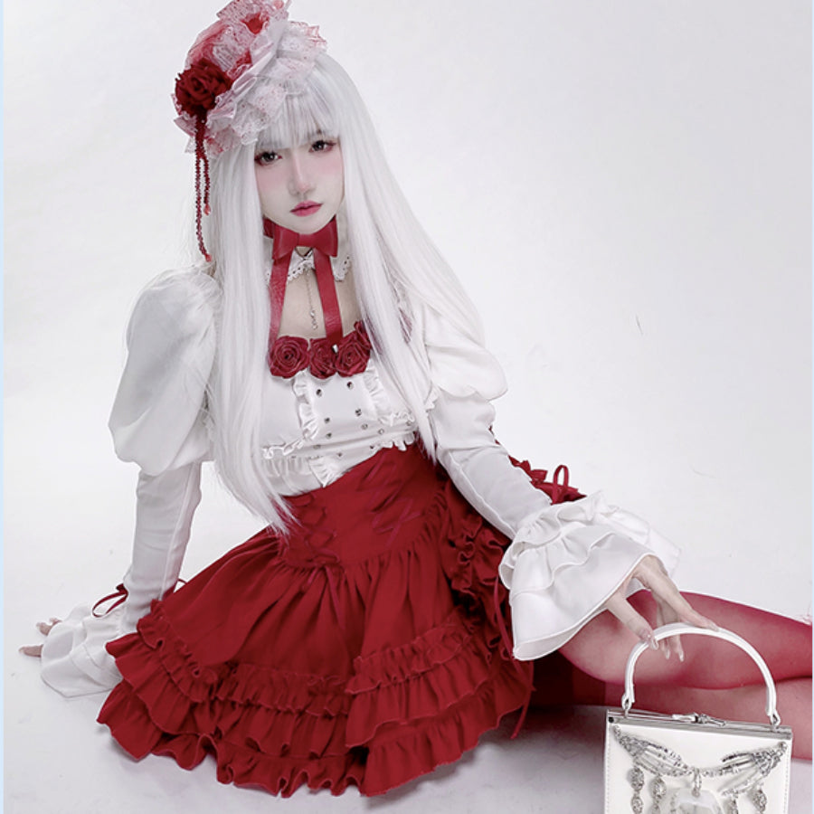 Daily Original Lolita Mid-waist Slim Short Skirt