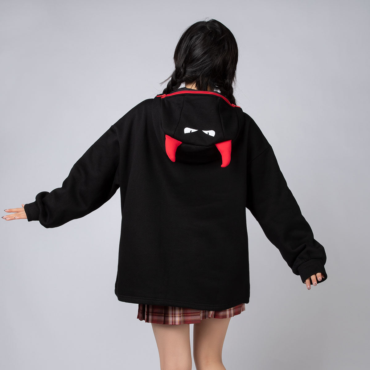 Original Oversized Black Bat Hooded Sweatshirt C00716