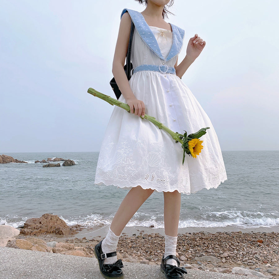 Sweet and Lovely Sailor Lolita Sleeveless Dress